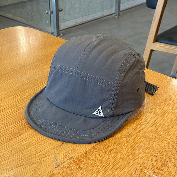 European & American Outdoor 5-Panel Quick Dry Short Brim Camp Cap, Lightweight Breathable Adjustable Sun Hat for Hiking & Camping