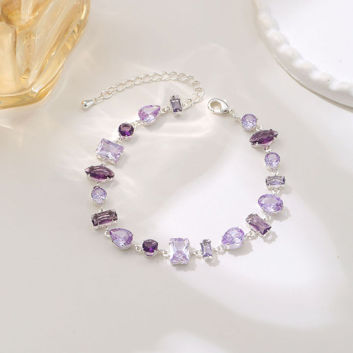 Multicolor Gemstone Shape Bracelet (Dopamine Edgy Jewelry)