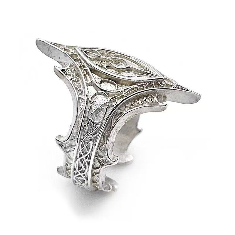 Elven Eye Vintage Relief Ring (Light Luxury Niche Dark Style Band)