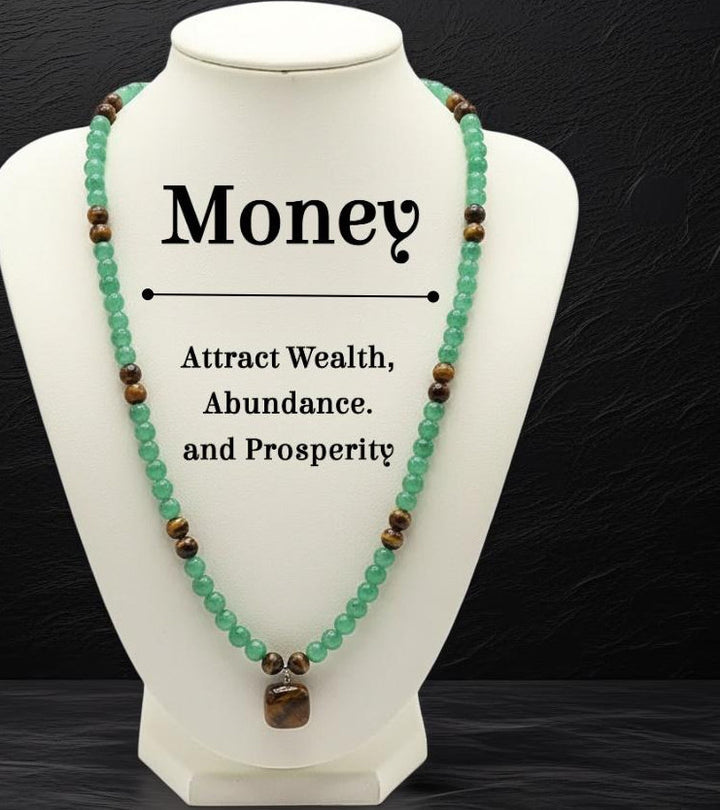 Tiger Eye Double-Layer Energy Necklace (Wealth-Attracting Retro Layered Style)