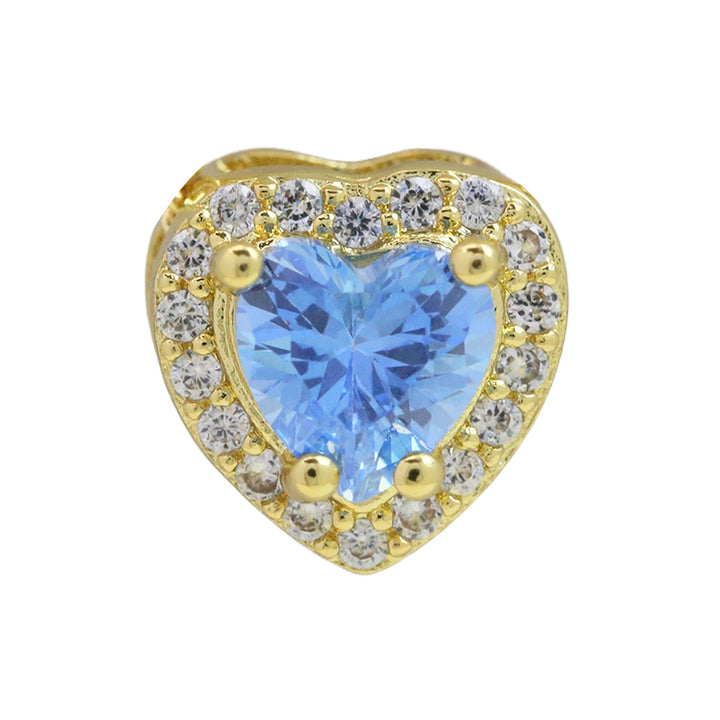 Heart-Shaped 12-Month Birthstone & Letter Pendant - Custom Name Love Necklace