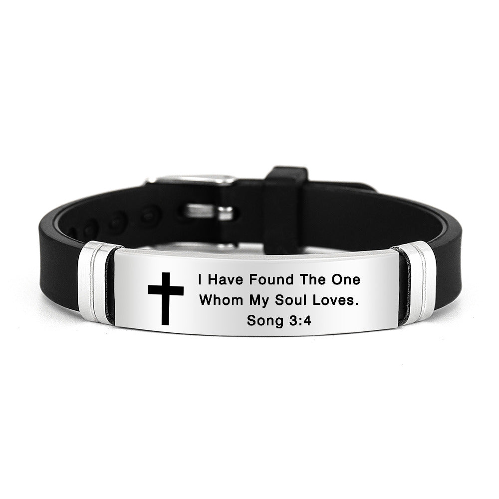 Bible Verse Inspirational Silicone Bracelet