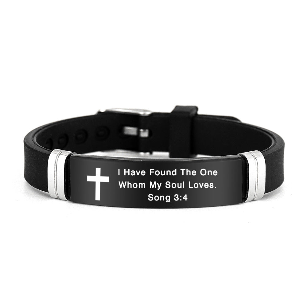 Bible Verse Inspirational Silicone Bracelet