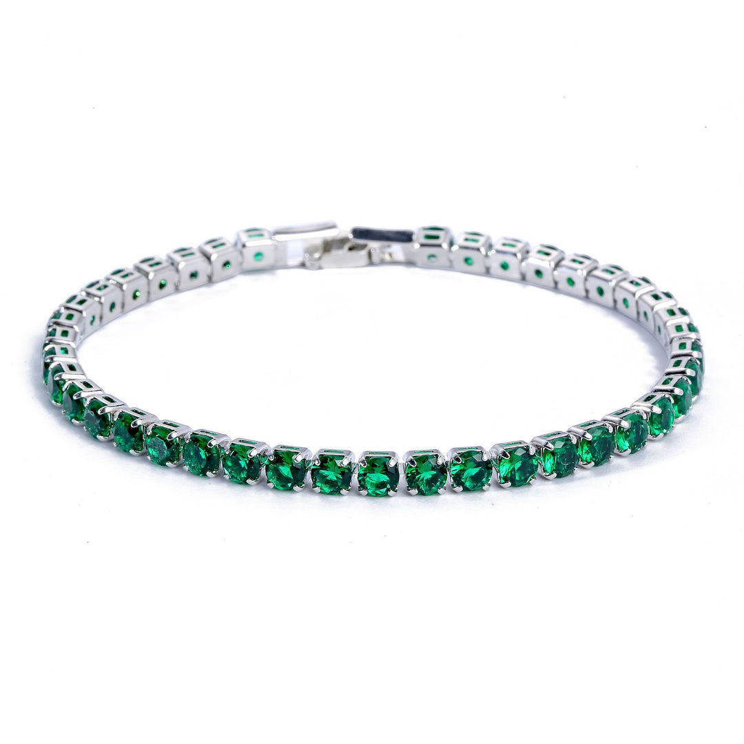 Full Diamond Tennis Bracelet (Luxury Shimmer Dopamine Style)
