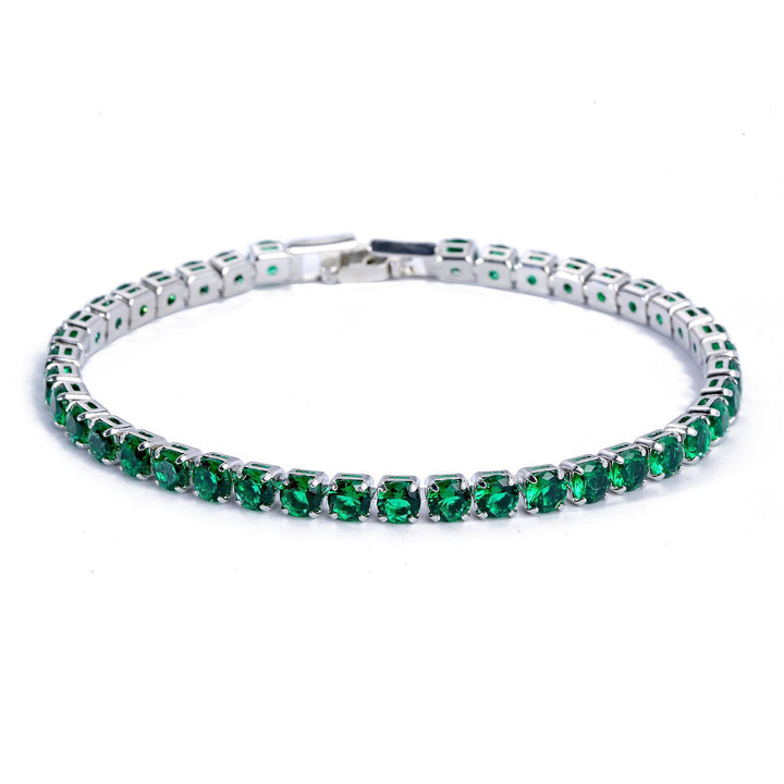 Full Diamond Tennis Bracelet (Luxury Shimmer Dopamine Style)