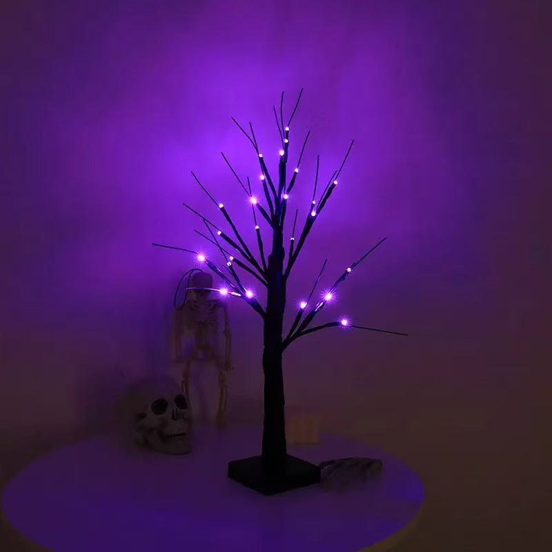 Easter Egg Birch Tree Light Ornament, LED Lit Tabletop Holiday Decor