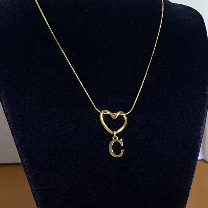 Heart & Initial Choker Set (Light Luxury Niche Personalized Necklace)