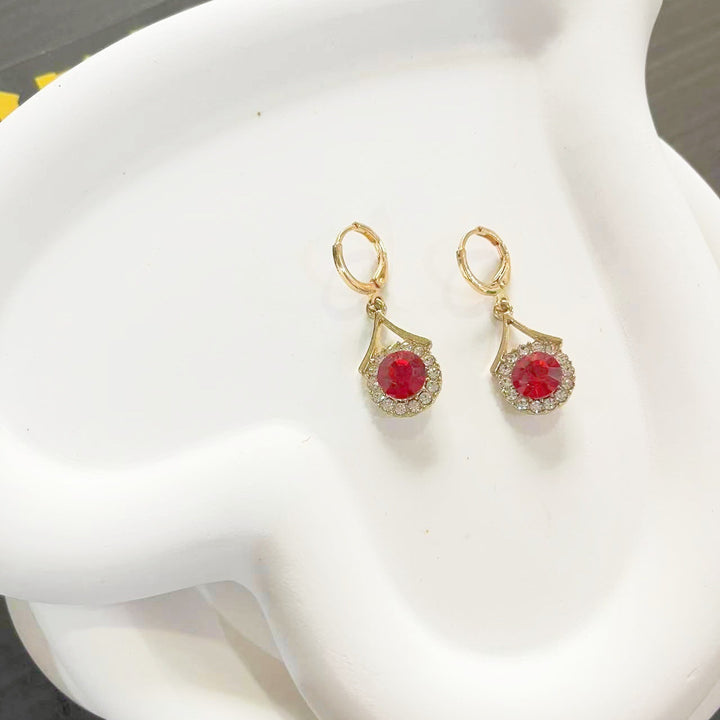 Starburst Gemstone Huggie Set (Light Luxury Niche Design Earrings)