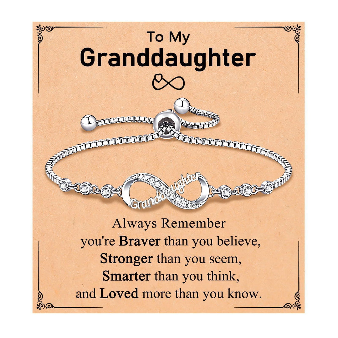 S925 Sterling Silver "To My Mom" Infinity Knot Bracelet (Motherly Love Memorial Style)