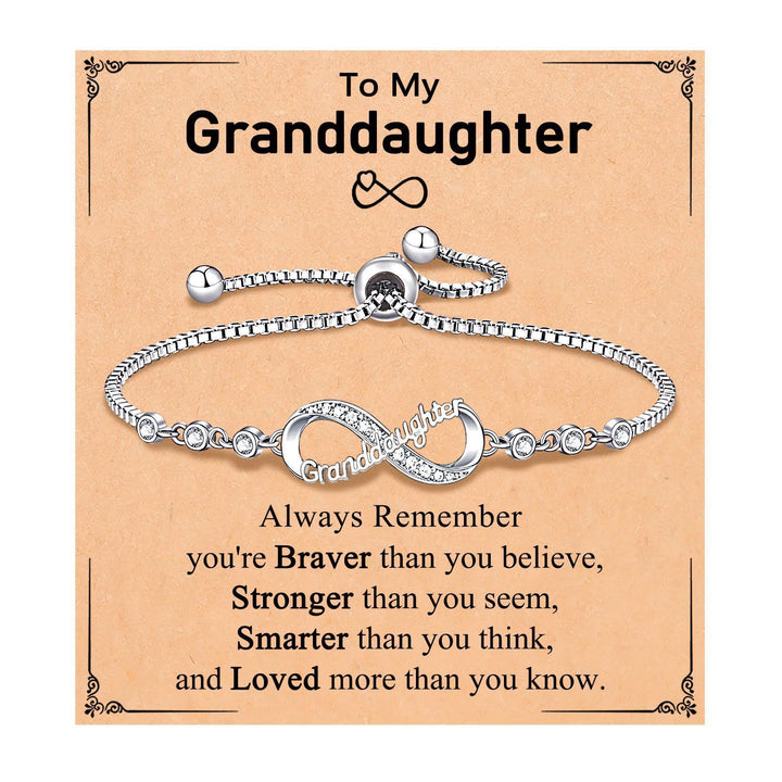 S925 Sterling Silver "To My Mom" Infinity Knot Bracelet (Motherly Love Memorial Style)