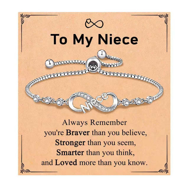 Eternal Love Personalized Engraved Bracelet (Family/Romantic Confession & Memorial Style)