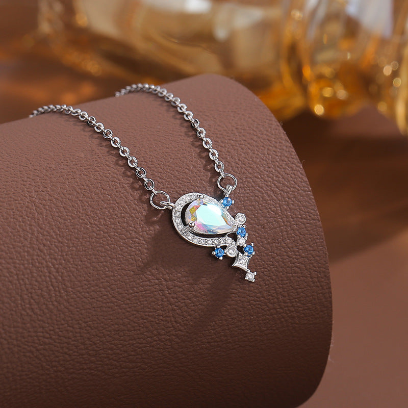 Vintage Iridescent Teardrop Diamond Multi-Style Necklace Set