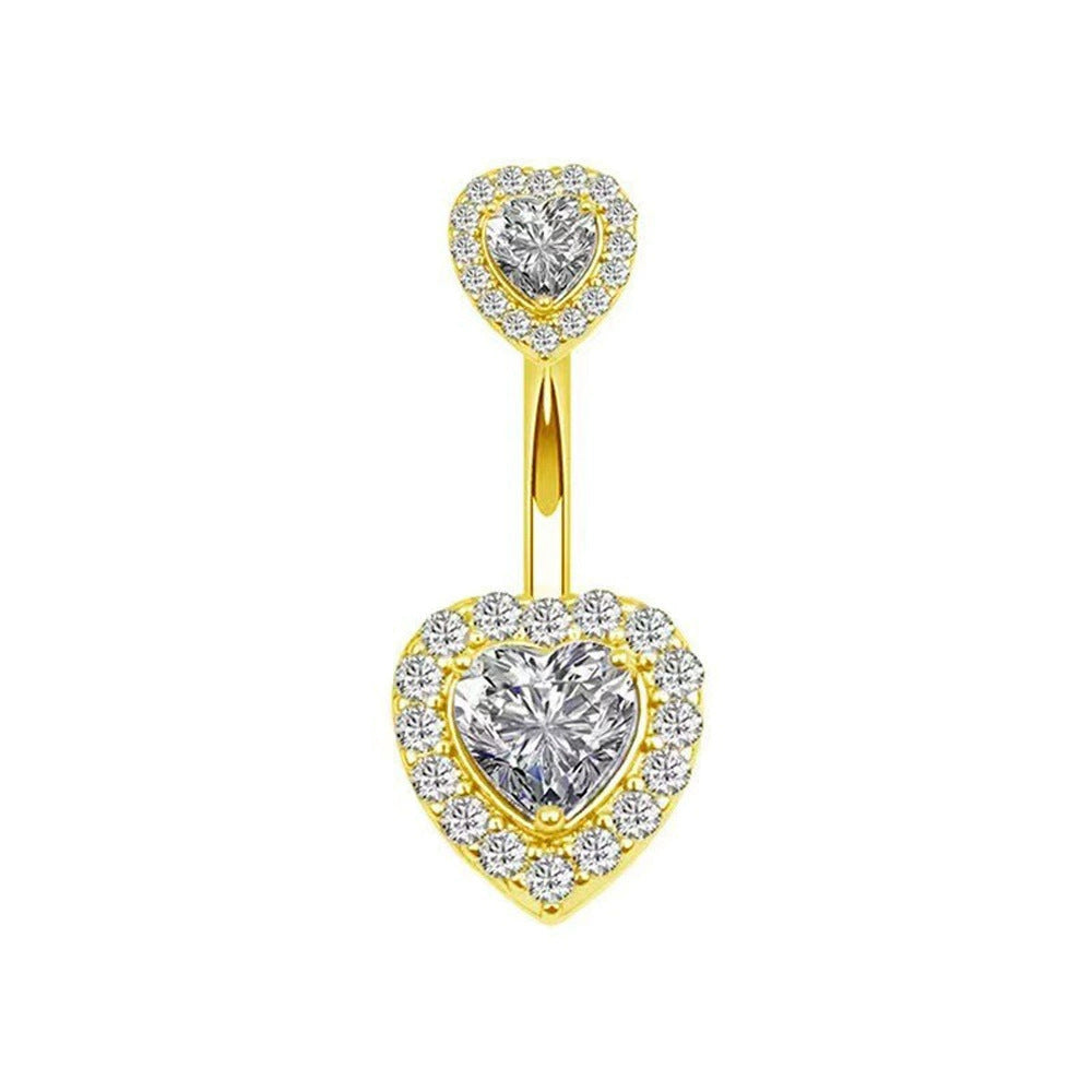 S925 Silver Diamond Pendant Belly Button Ring (Sweet-Cool Luxury Multi-Style)
