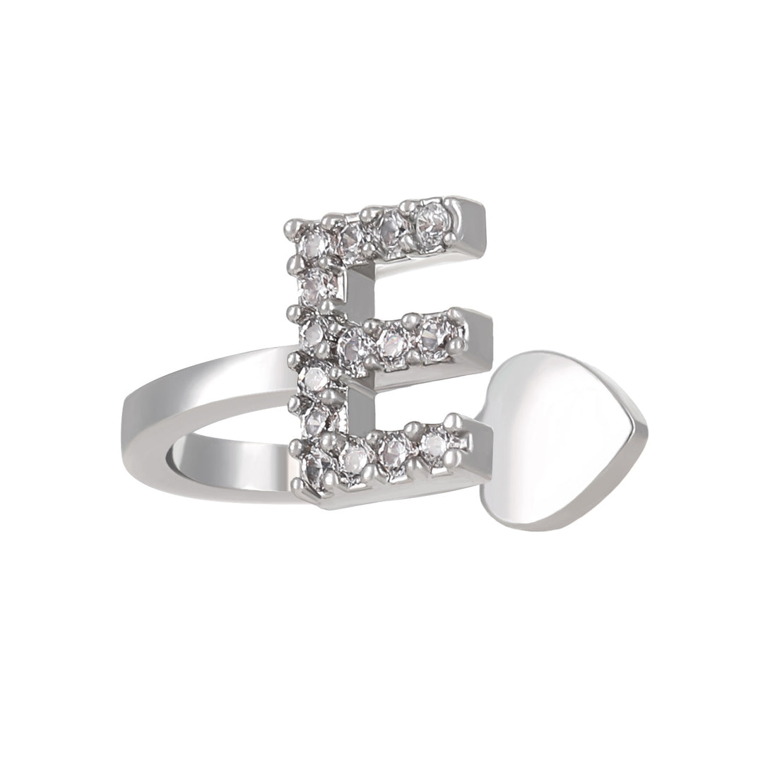 A-Z 26 Letters Paved Diamond Ear Cuffs, Adjustable Diamond Ear Cuffs For Non-Pierced Ears