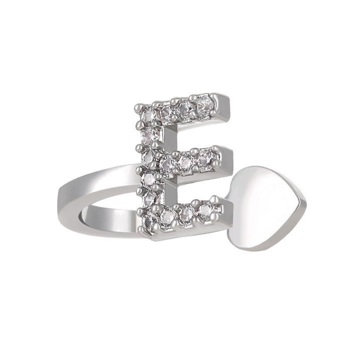 A-Z 26 Letters Paved Diamond Ear Cuffs, Adjustable Diamond Ear Cuffs For Non-Pierced Ears