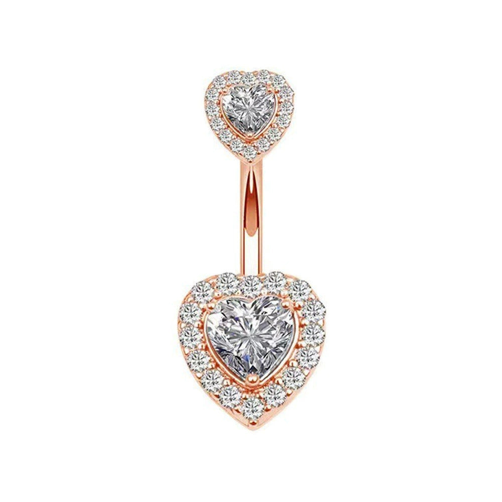 S925 Silver Diamond Pendant Belly Button Ring (Sweet-Cool Luxury Multi-Style)