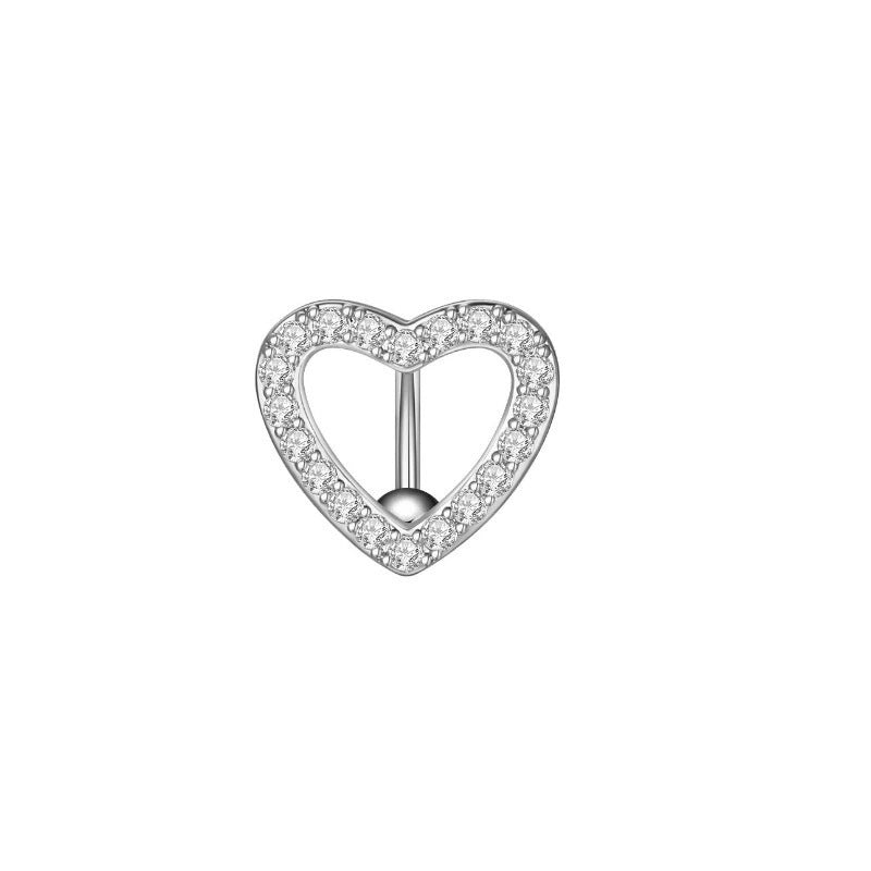 S925 Silver Diamond Pendant Belly Button Ring (Sweet-Cool Luxury Multi-Style)