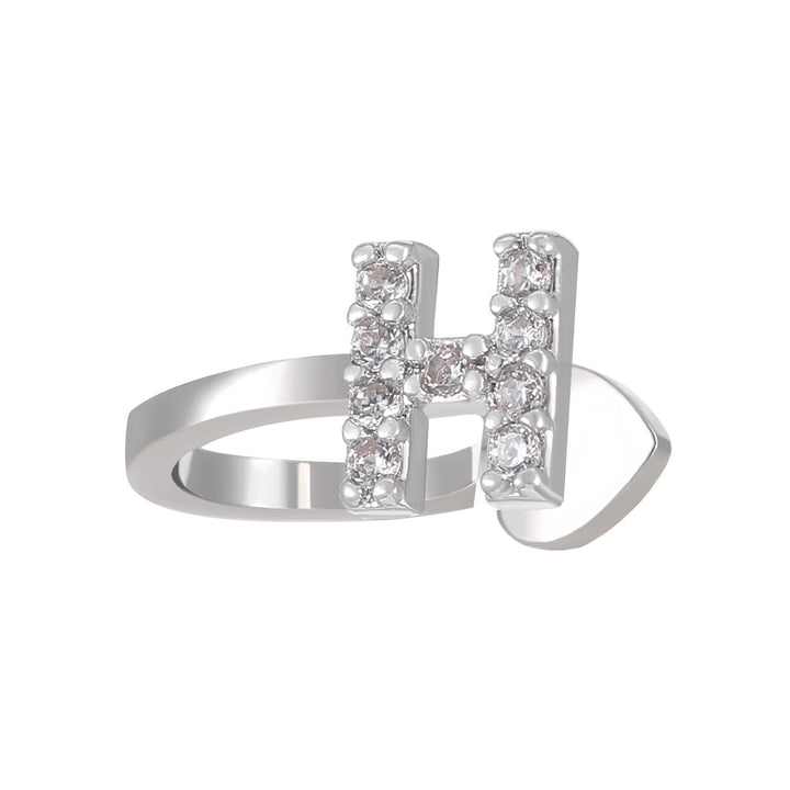 A-Z 26 Letters Paved Diamond Ear Cuffs, Adjustable Diamond Ear Cuffs For Non-Pierced Ears