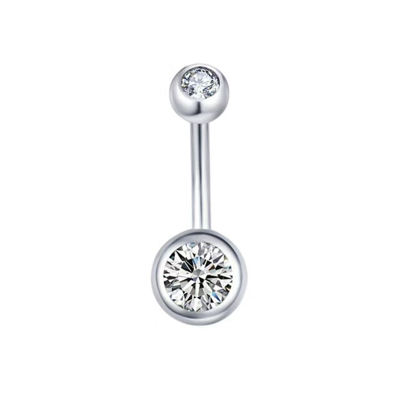 S925 Silver Diamond Pendant Belly Button Ring (Sweet-Cool Luxury Multi-Style)