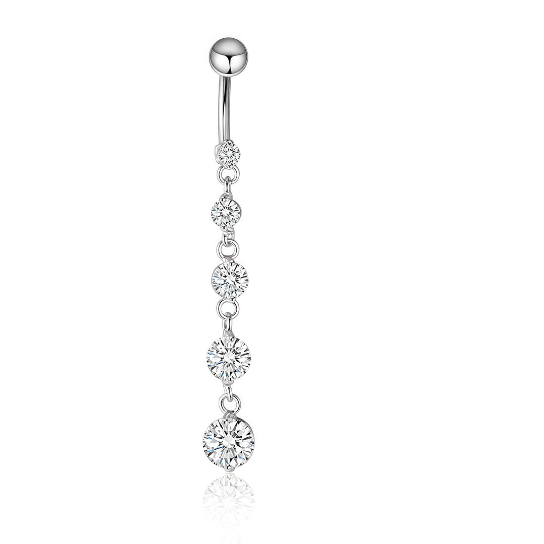S925 Silver Diamond Pendant Belly Button Ring (Sweet-Cool Luxury Multi-Style)