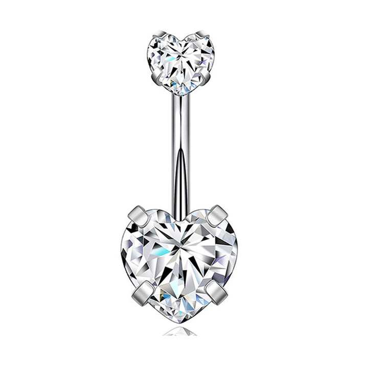 S925 Silver Diamond Pendant Belly Button Ring (Sweet-Cool Luxury Multi-Style)