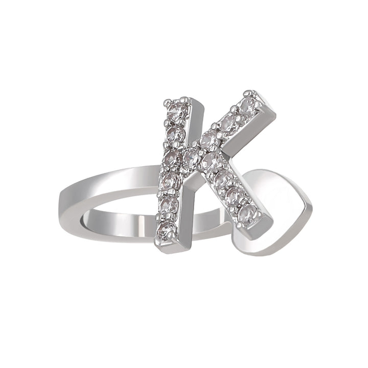 A-Z 26 Letters Paved Diamond Ear Cuffs, Adjustable Diamond Ear Cuffs For Non-Pierced Ears