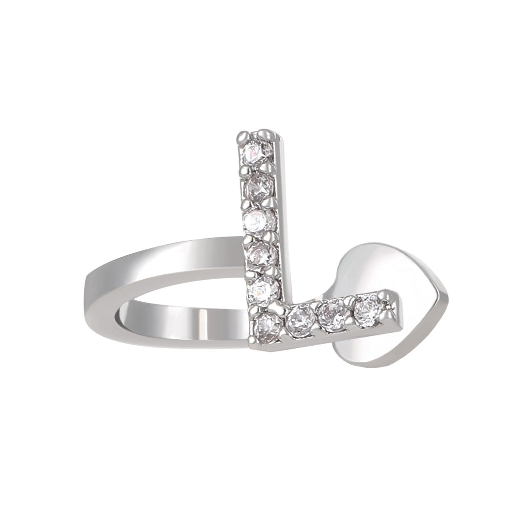 A-Z 26 Letters Paved Diamond Ear Cuffs, Adjustable Diamond Ear Cuffs For Non-Pierced Ears
