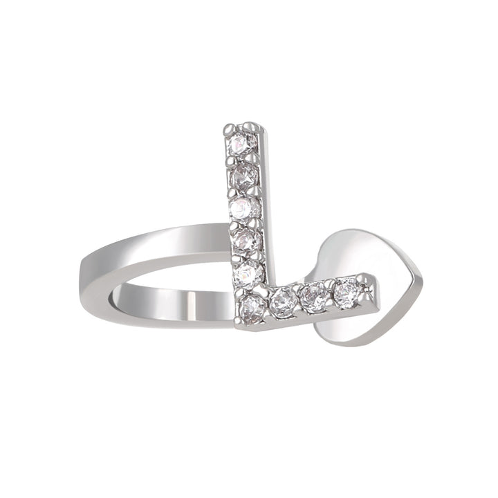 A-Z 26 Letters Paved Diamond Ear Cuffs, Adjustable Diamond Ear Cuffs For Non-Pierced Ears