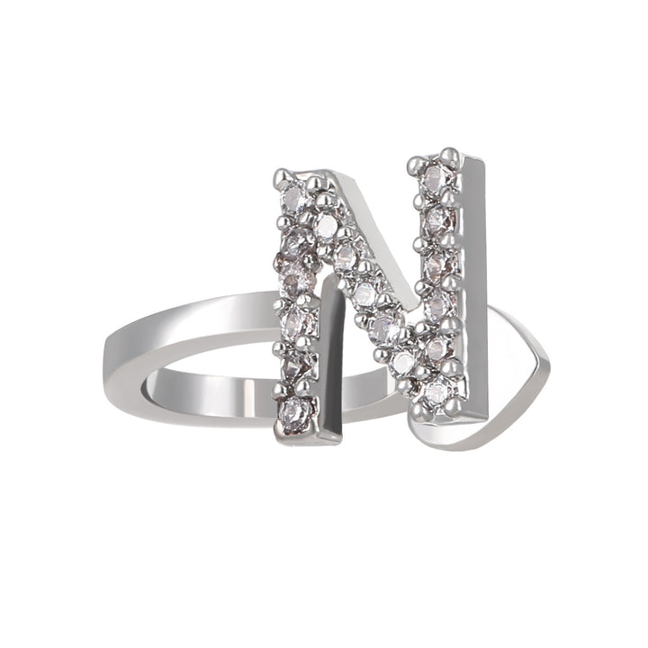 A-Z 26 Letters Paved Diamond Ear Cuffs, Adjustable Diamond Ear Cuffs For Non-Pierced Ears