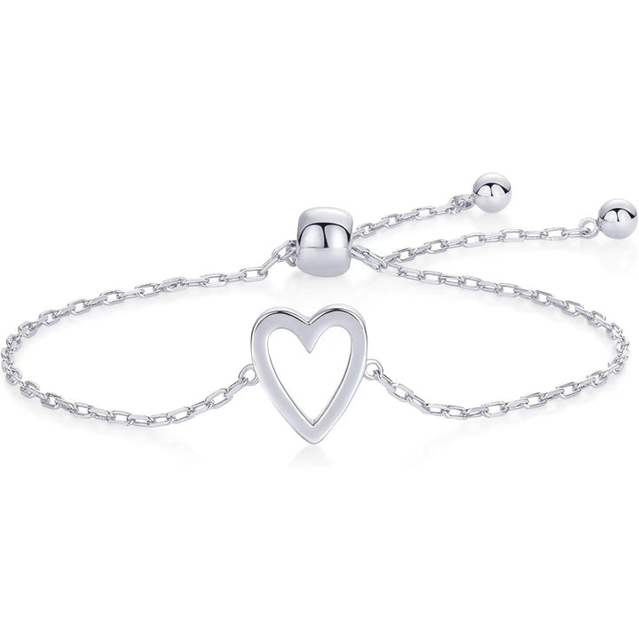 Double Heart Adjustable Bracelet Set (2 Colors Minimalist Stackable Jewelry)