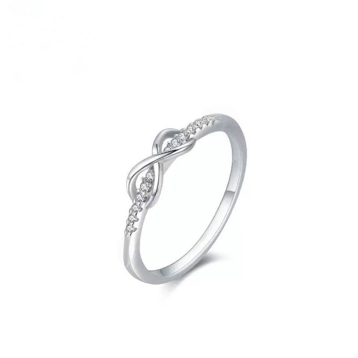 Infinity Knot Diamond Stackable Ring (Multi-Color Delicate Luxury Band)