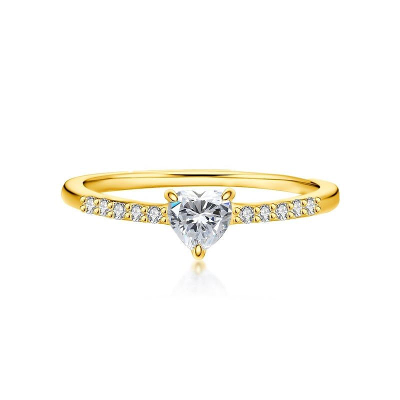 Double Heart Diamond Hollow Halo Ring Set (Luxury Romantic Engagement Band Set)