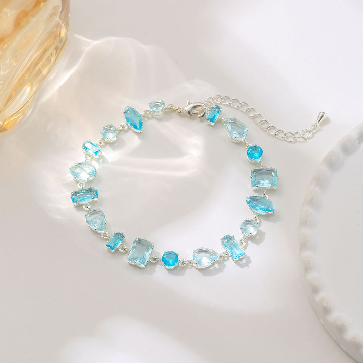 Multicolor Gemstone Shape Bracelet (Dopamine Edgy Jewelry)