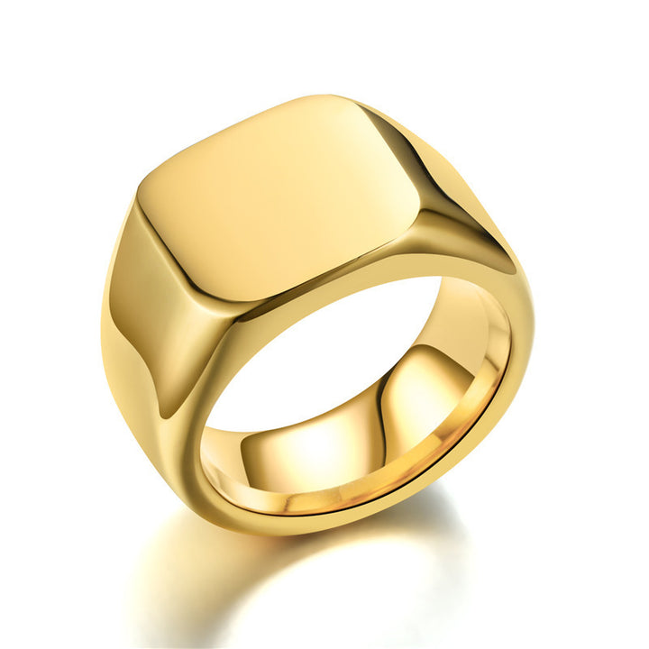 Minimalist Square Signet Ring (3 Colors Unisex Statement Band)
