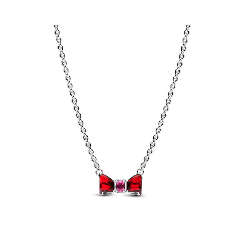 Pave Diamond Bowknot Light Luxury Jewelry Set (Necklace + Bracelet + Earrings + Ring)