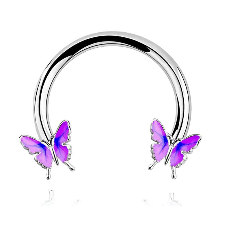 Whimsical Animal & Plant C-Shaped Nose Ring Set (Light Luxury Niche Cute Nose/Ear Piercing)