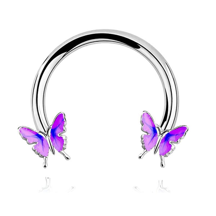 Whimsical Animal & Plant C-Shaped Nose Ring Set (Light Luxury Niche Cute Nose/Ear Piercing)