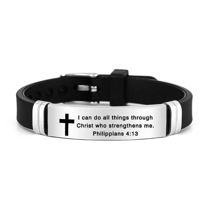 Bible Verse Inspirational Silicone Bracelet