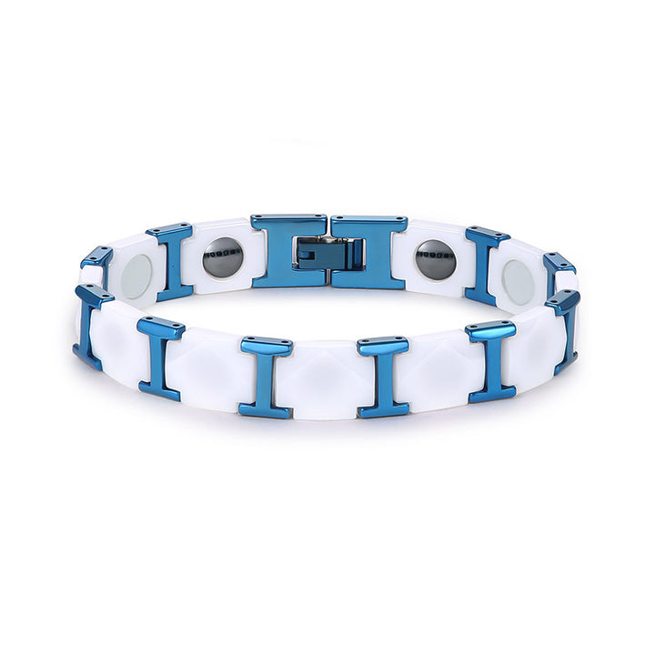 Men's Premium Magnetic Therapy Ceramic Bracelet – Stylish, Anti-Radiation & Health Balance