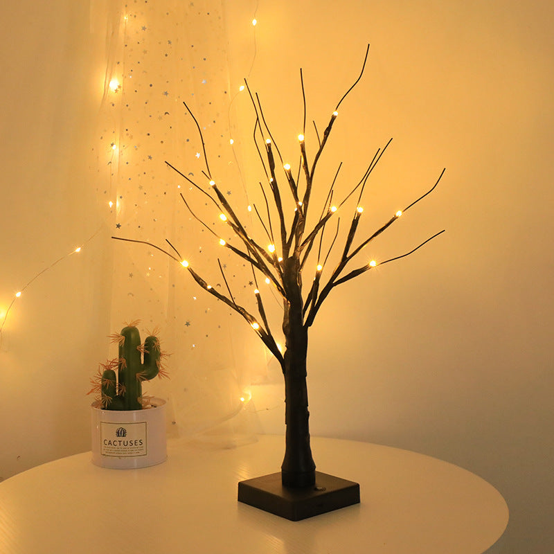 Easter Egg Birch Tree Light Ornament, LED Lit Tabletop Holiday Decor