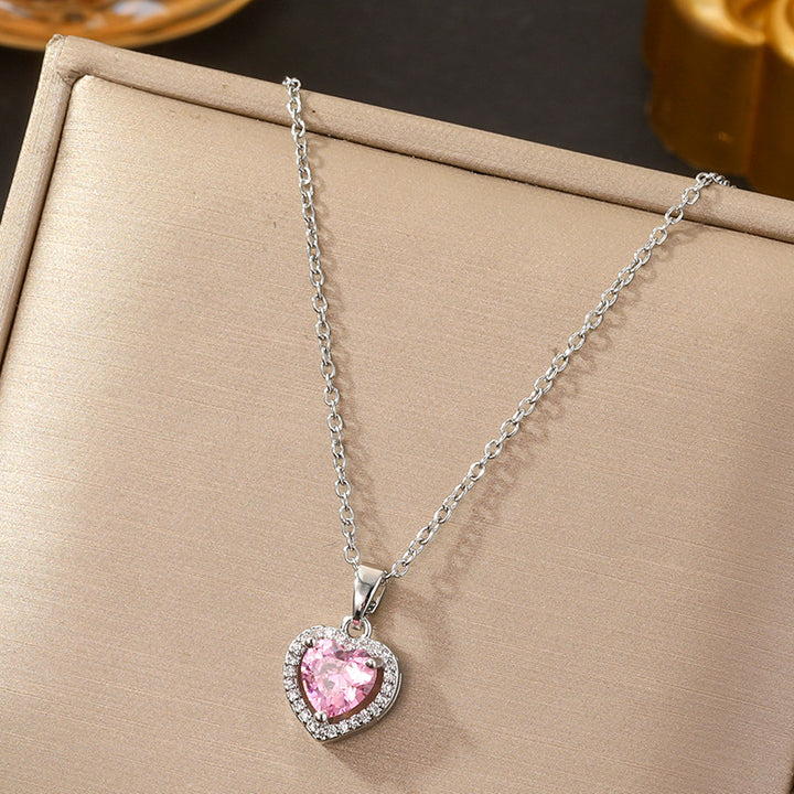 Heart Halo Diamond Necklace