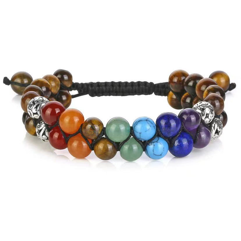 Chakra Natural Stone Braided Adjustable Bracelet