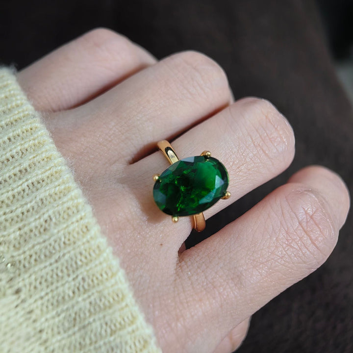 S925 Silver Multi‑Cut Center Stone Women Ring, Oval & Radiant Cut Multi‑Color Stone Engagement Slim Band