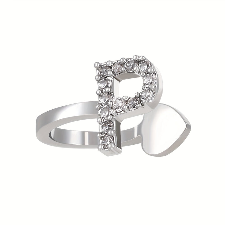 A-Z 26 Letters Paved Diamond Ear Cuffs, Adjustable Diamond Ear Cuffs For Non-Pierced Ears