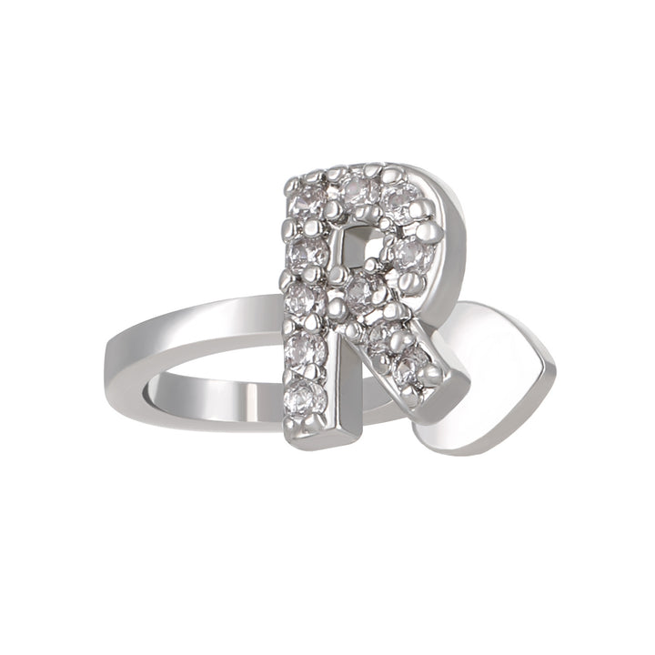 A-Z 26 Letters Paved Diamond Ear Cuffs, Adjustable Diamond Ear Cuffs For Non-Pierced Ears