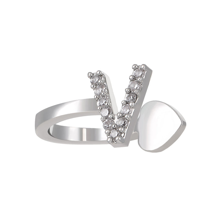 A-Z 26 Letters Paved Diamond Ear Cuffs, Adjustable Diamond Ear Cuffs For Non-Pierced Ears