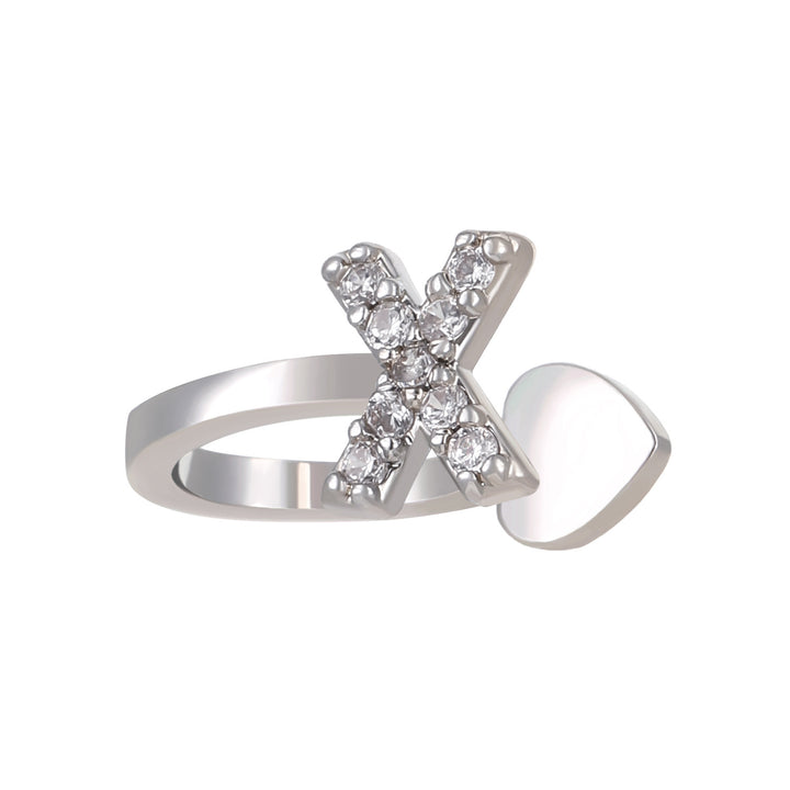 A-Z 26 Letters Paved Diamond Ear Cuffs, Adjustable Diamond Ear Cuffs For Non-Pierced Ears