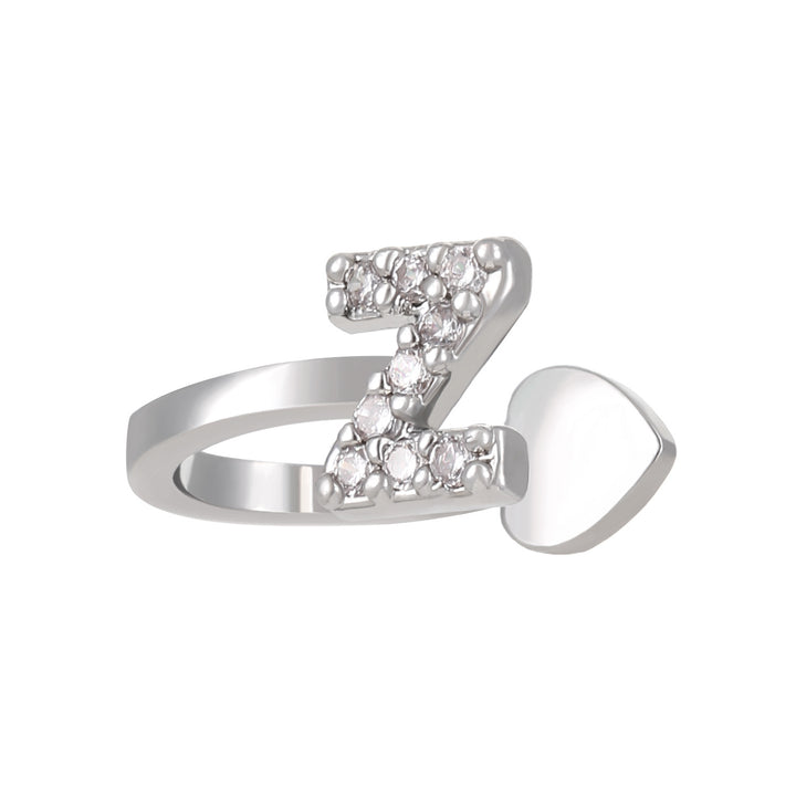 A-Z 26 Letters Paved Diamond Ear Cuffs, Adjustable Diamond Ear Cuffs For Non-Pierced Ears