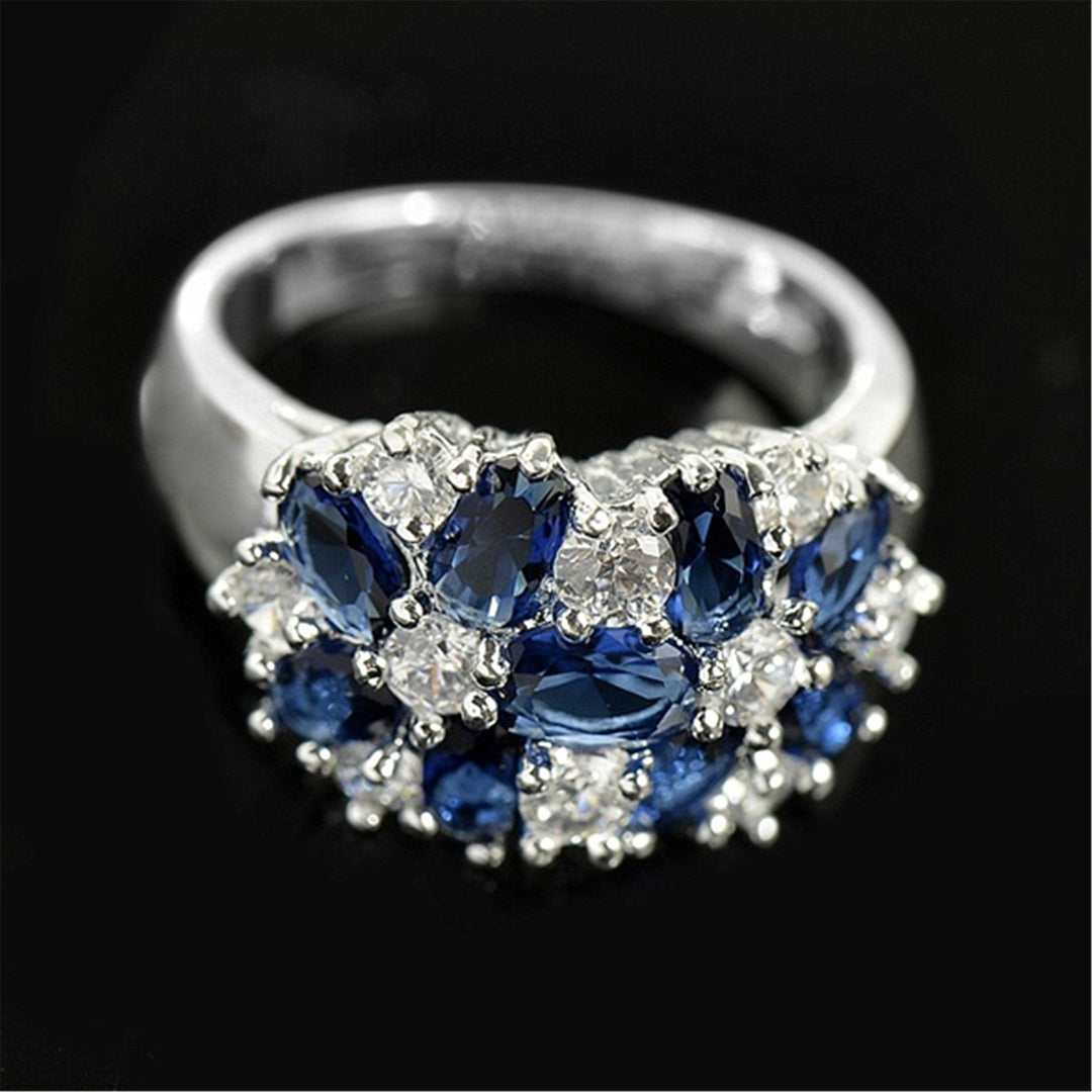 Oval‑Cut Centre Stone Marquise‑Accent Cluster Ring For Women, 8 Color Options