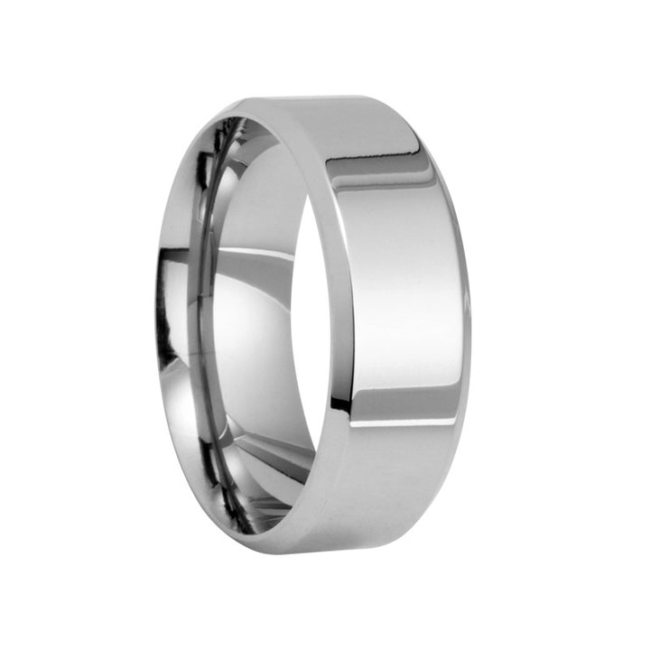 Multi-Color S925 Sivler Flat Band Ring (Unisex Minimalist Statement Band)